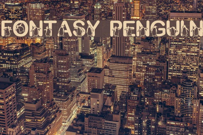 Fontasy Penguin Font examples