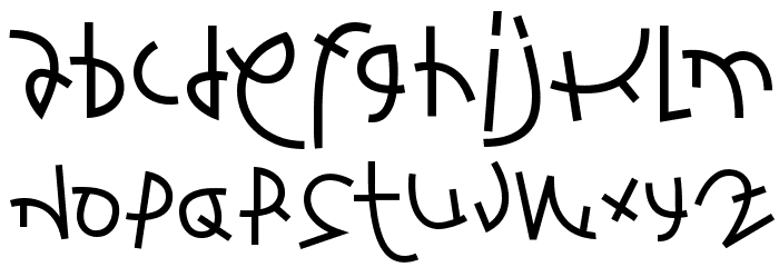 Fontbardeo Schriftart Kleinbuchstaben
