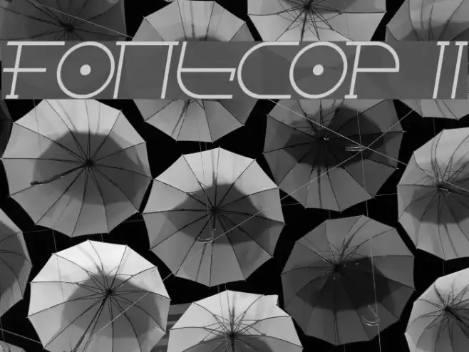 Fontcop II Font examples