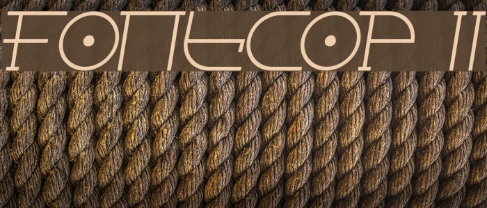 Fontcop II Font examples