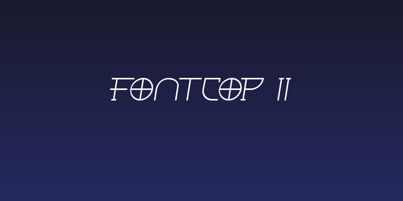 Fontcop II Social Header