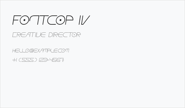 Fontcop IV Business Card