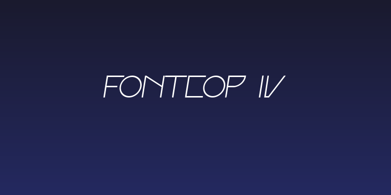Fontcop IV Social Header