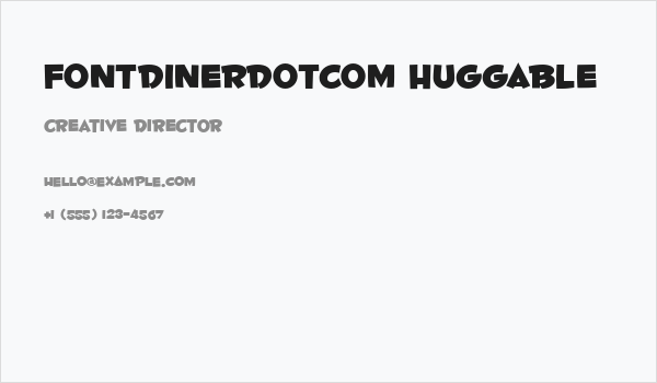 Fontdinerdotcom Huggable Business Card