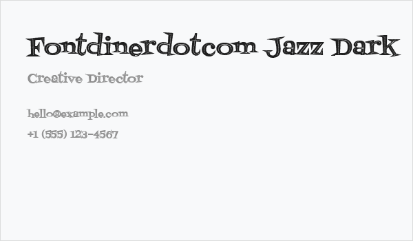 Fontdinerdotcom Jazz Dark Business Card