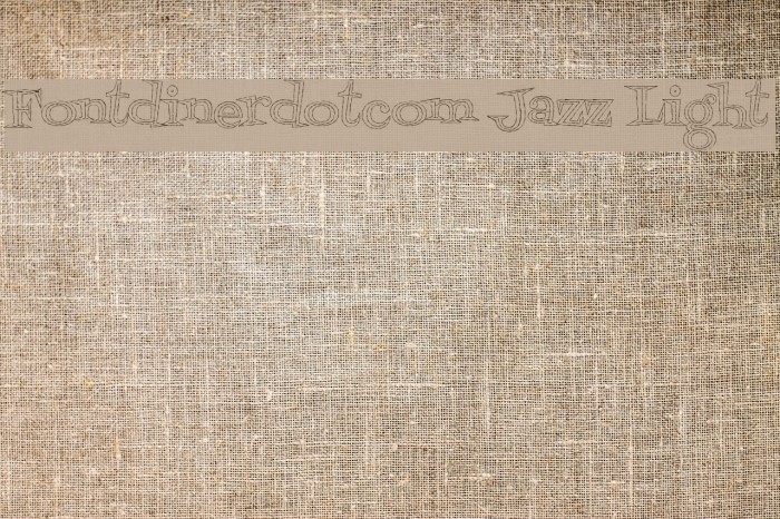 Fontdinerdotcom Jazz Light Font examples