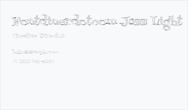 Fontdinerdotcom Jazz Light Business Card