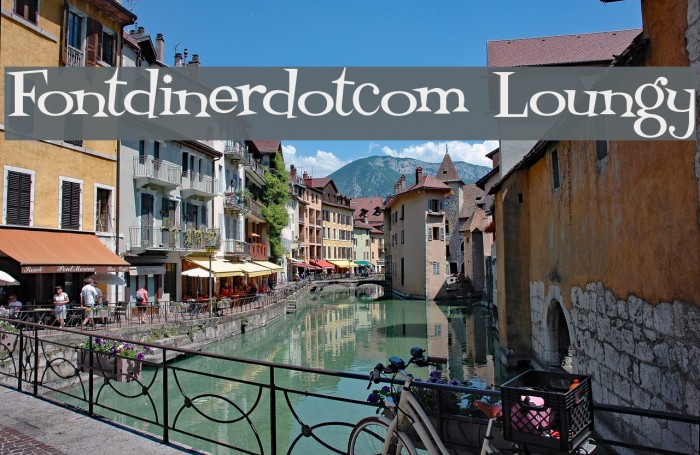 Fontdinerdotcom Loungy Font examples