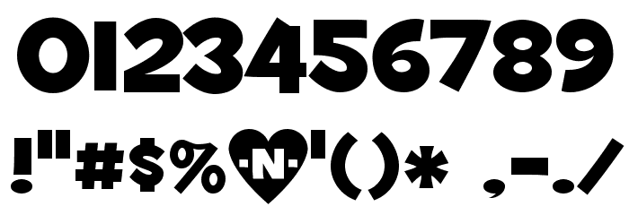 Fontdinerdotcom Luvable Font OTHER CHARS