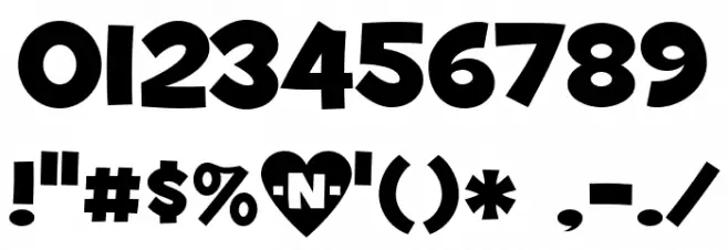 Fontdinerdotcom Luvable Font OTHER CHARS