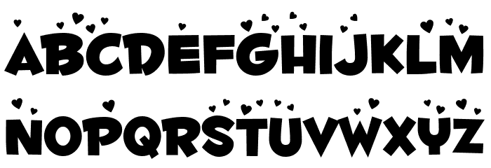 Fontdinerdotcom Luvable Font LOWERCASE