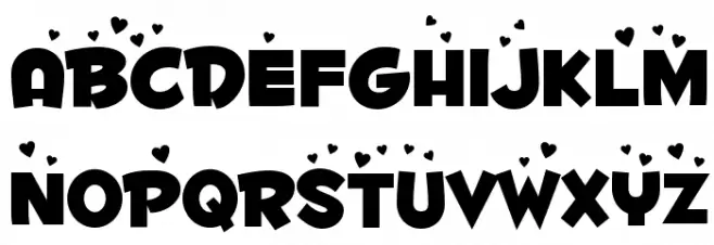 Fontdinerdotcom Luvable フォント 大文字