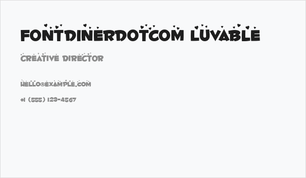 Fontdinerdotcom Luvable Business Card