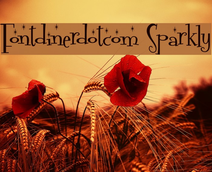 Fontdinerdotcom Sparkly Font examples