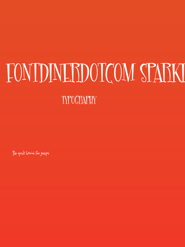 Fontdinerdotcom Sparkly Poster