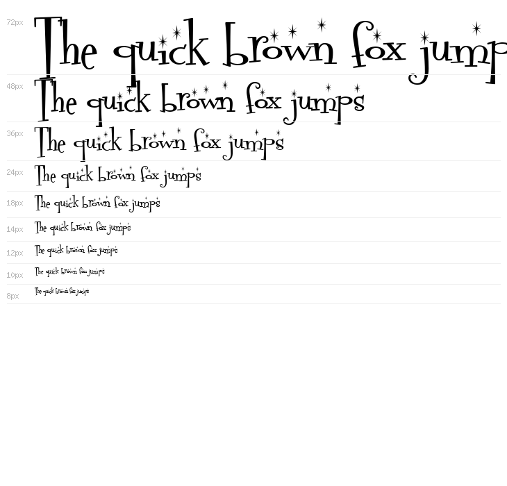 Fontdinerdotcom Sparkly Waterfall