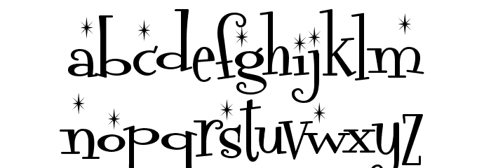 Fontdinerdotcom Sparkly Font LOWERCASE