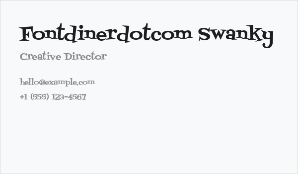 Fontdinerdotcom Swanky Business Card