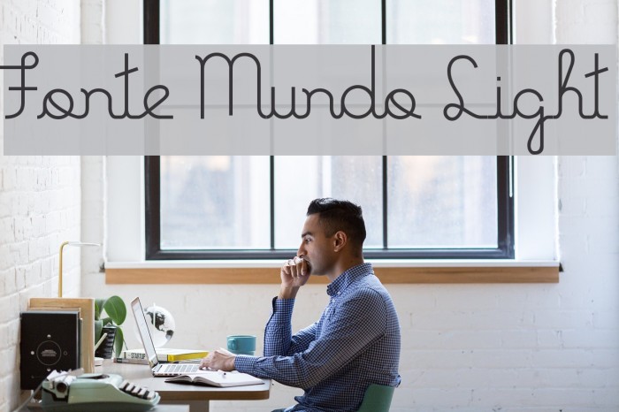 Fonte Mundo Light Шрифта examples