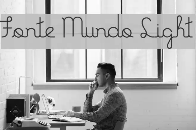 Fonte Mundo Light Font examples