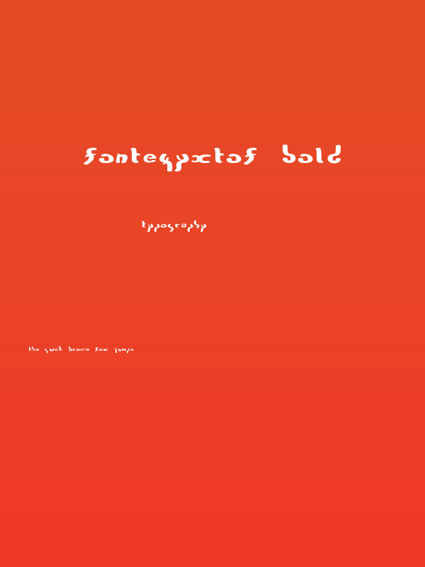 FonteZyxTof Bold Poster
