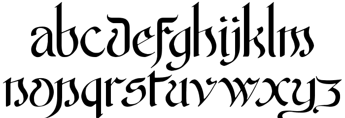 Fontenay Fancy kk Font LOWERCASE