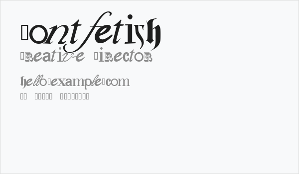 Fontfetish Business Card