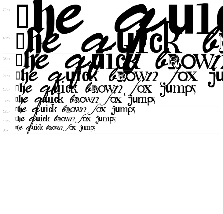 Fontfetish Waterfall