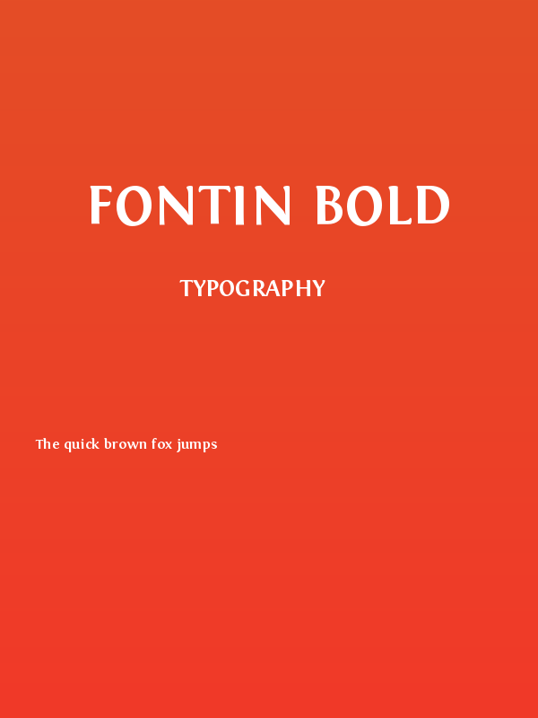 Fontin Bold Poster