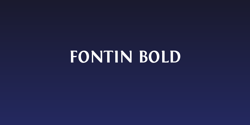 Fontin Bold Social Header