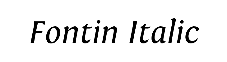 Fontin Italic Font