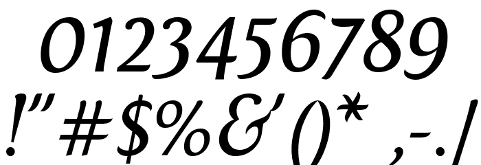 Fontin Italic Font OTHER CHARS