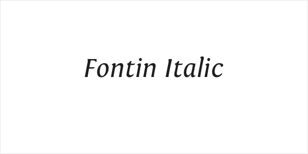 Fontin Italic Logo