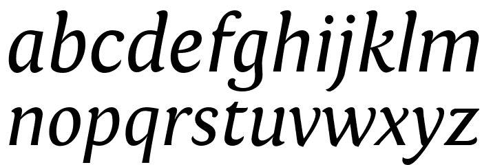 Fontin Italic Font LOWERCASE
