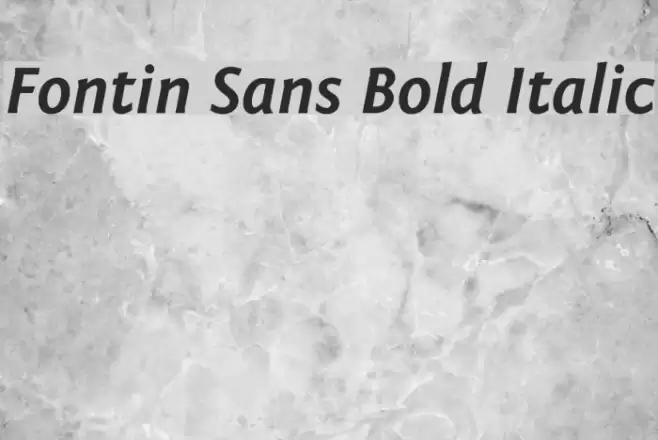 Fontin Sans Bold Italic Font examples