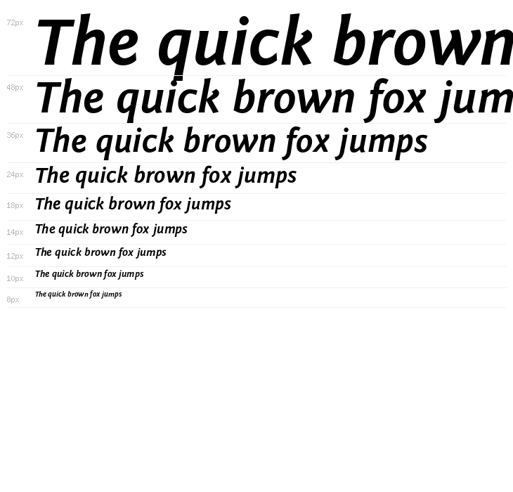 Fontin Sans Bold Italic Waterfall