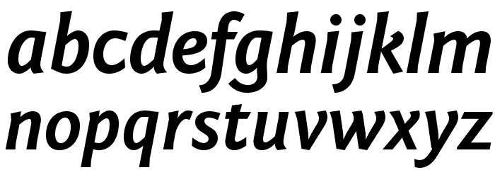 Fontin Sans Bold Italic Font LOWERCASE