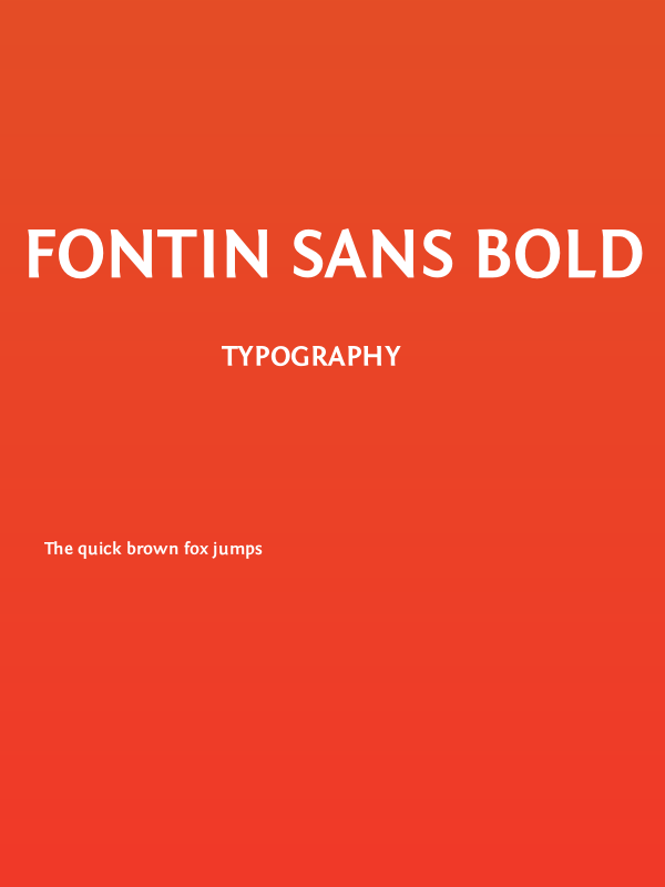 Fontin Sans Bold Poster