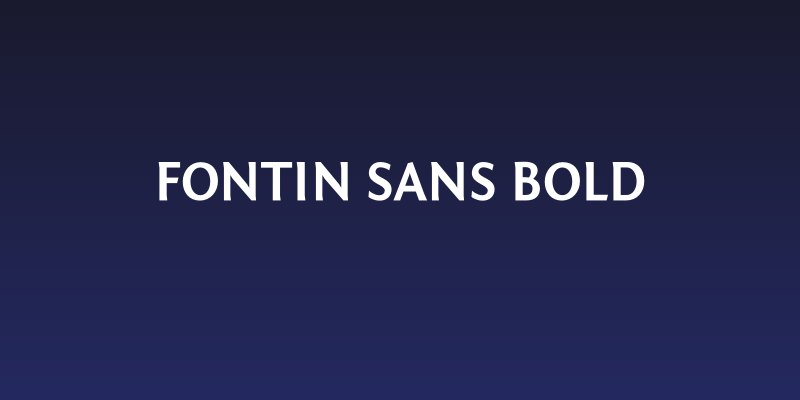 Fontin Sans Bold Social Header