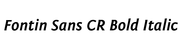 Fontin Sans CR Bold Italic Font