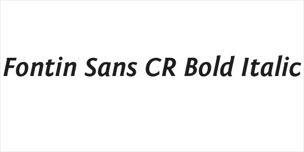 Fontin Sans CR Bold Italic Logo