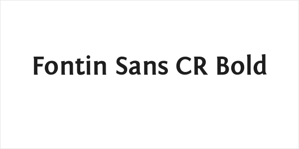 Fontin Sans CR Bold Logo
