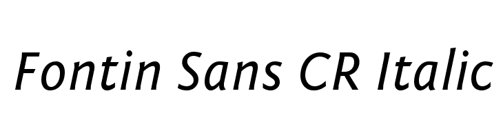 Fontin Sans CR Italic Font