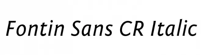 Fontin Sans CR Italic  Frei Schriftart Herunterladen