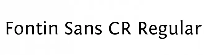 Fontin Sans CR Regular  Frei Schriftart Herunterladen