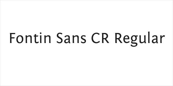 Fontin Sans CR Regular Logo
