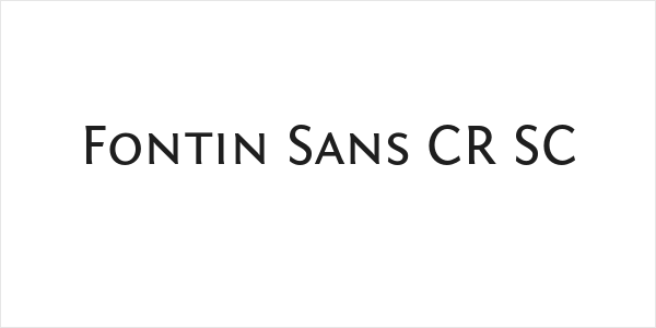 Fontin Sans CR SC Logo