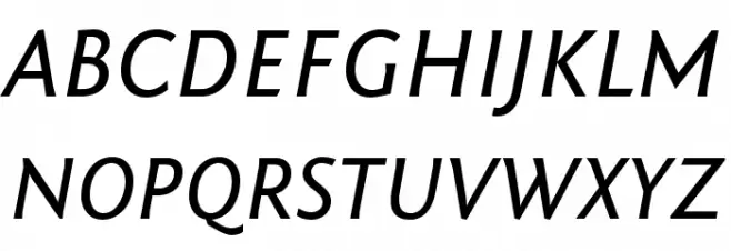 Fontin Sans Italic Caratteri MAIUSCOLE