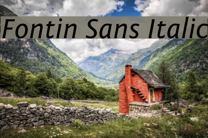 Fontin Sans Italic Font examples