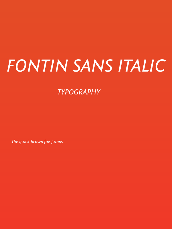 Fontin Sans Italic Poster